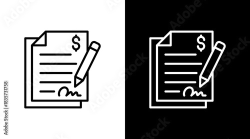 Loan Agreement With Icon Set Design