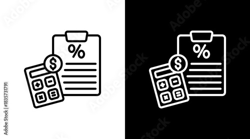 Tax Form With Icon Set Design