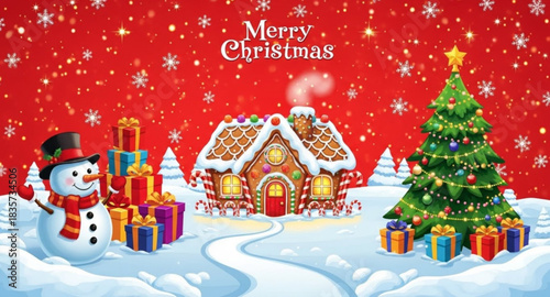 christmas card with santa claus