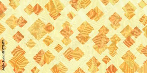黄色　和柄　幾何学　模様　背景