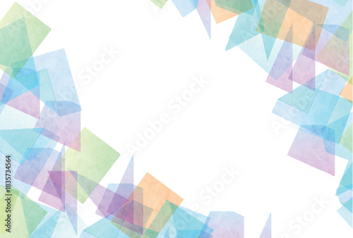 カラフル　和紙　幾何学　模様　背景