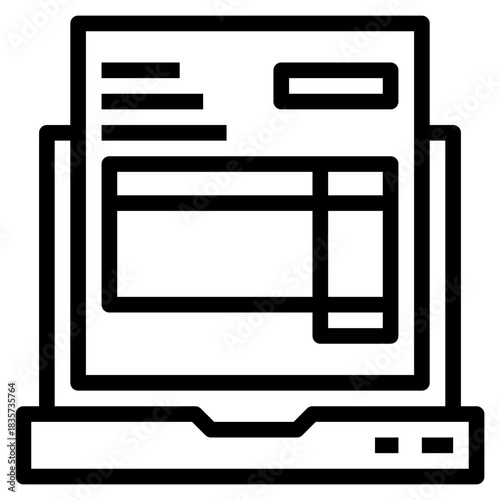 Online Document on Laptop