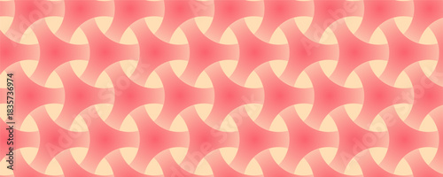 Soft Pink Radial-Fade Geometric Seamless Pattern with Interlocking Shapes for Textiles, Home Decor, Beauty Packaging, Gift Wrap, Stationery and Modern Minimal Background Design