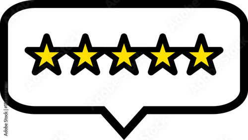 Star rating speech bubble