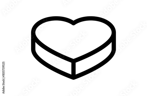 Valentine’s Day Heart Chocolate Icon – Cute Sweet Treat Illustration