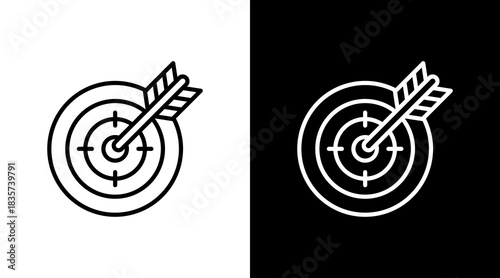 Target With Icon Set Design