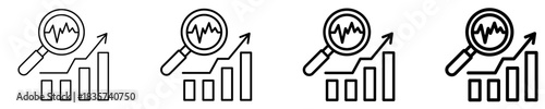 Sales Forecast Icon Set Different Style Collection