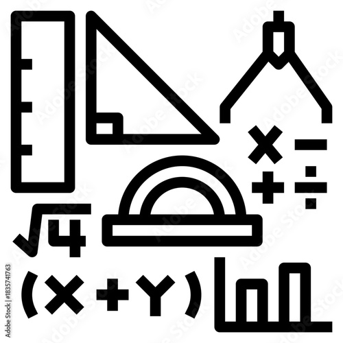 Math education concept icon