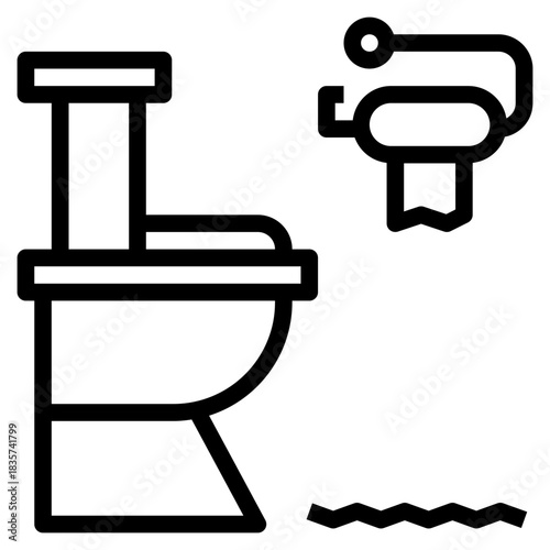 Restroom Fixtures Outline Icon