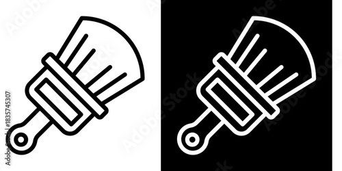 Paint Icon Set White Style Collection