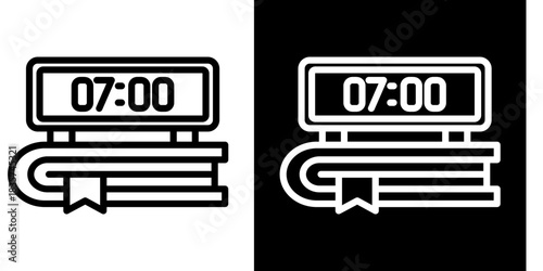 Alarm Icon Set White Style Collection