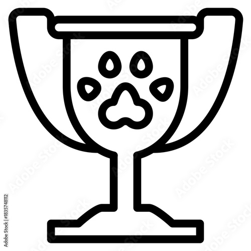 Paw Print Trophy