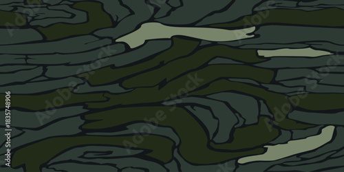 Vector seamless camo tiger stripe army fatigue pattern design