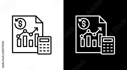 Treasury Stock With Icon Set Design