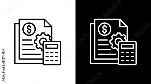 Cost Accounting With Icon Set Design