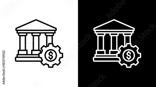Financial Service With Icon Set Design