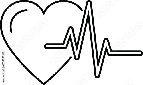 heart and heartbeat symbol
