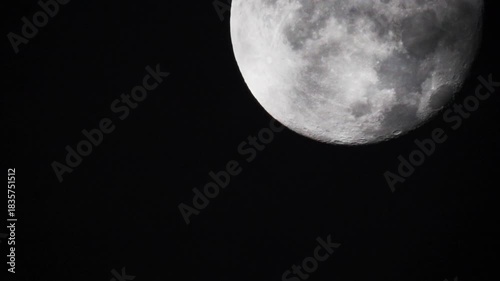 Footage of Waning Gibbous moon 