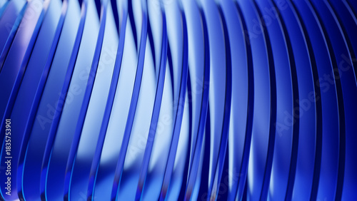 Abstract 3d background wallpaper with shifted glass shapes. Dark blue futuristic illustration