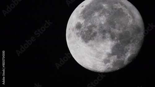 Footage of Waning Gibbous moon 