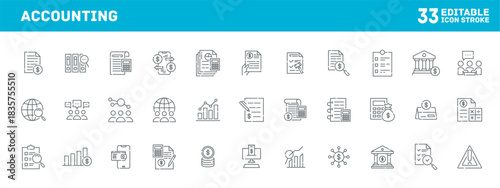Minimalist financial tools and symbols in digital workspace for UI mockup and dashboard design, icon category