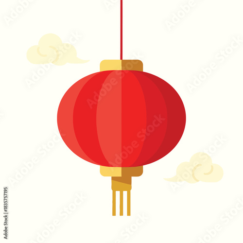 Chinese Red Lantern Illustration – Lunar New Year Decoration