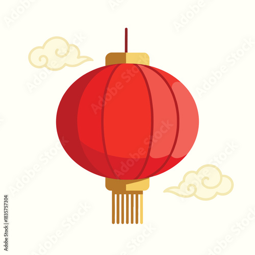 Chinese Red Lantern Illustration – Lunar New Year Decoration