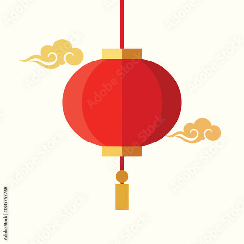 Chinese Red Lantern Illustration – Lunar New Year Decoration