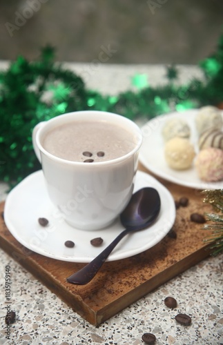 cup of coffee and chocolate