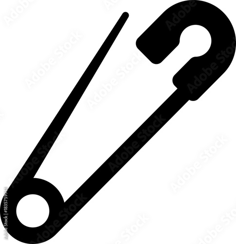Simple safety pin icon