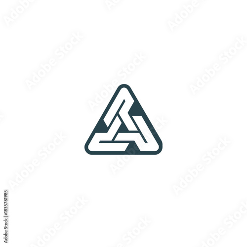 Free Download Triangle logo icon flat vector design - GFXLoad