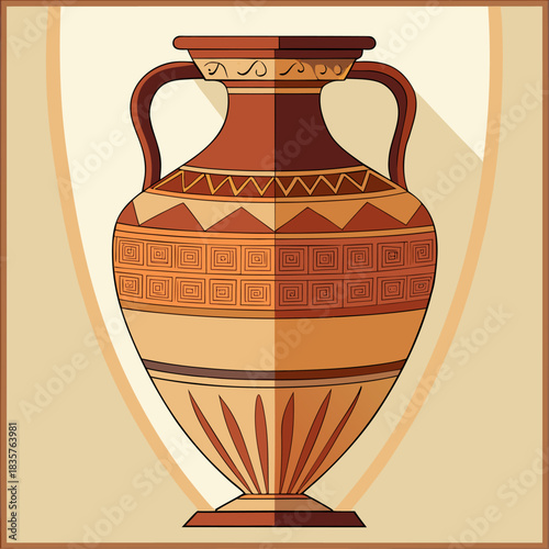 Ancient Vase With Intricate Design From Historical Times