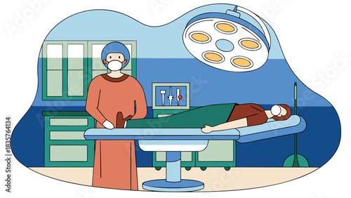 Surgeon Prepares for Operation in a Hospital Setting