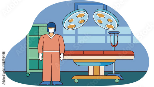 Surgical Scene With Medical Staff in Operating Room