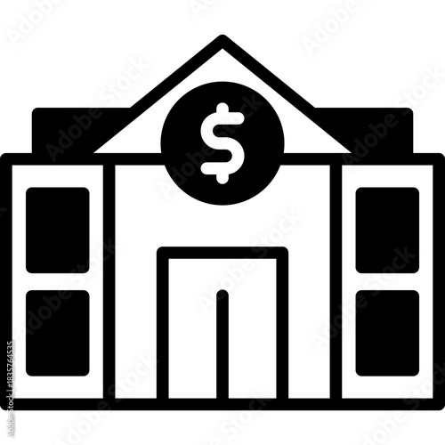 Bank Building mixed icon