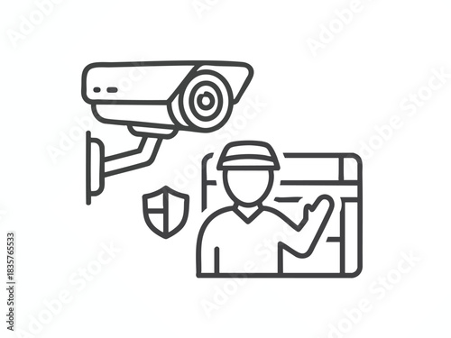 CCTV Security Camera Protection Concept