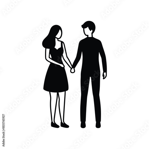 A loving couple holding hands, symbolizing unity and a strong bond between two people, capturing the essence of relationships and companionship