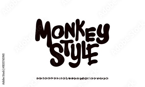 Groovy Font. Graffiti Font. Creative Hand Drawn Uppercase .Street Art Classic Lettering Fashion Designs Typography modern serif vector illustration