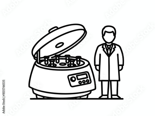 Scientist Operating Autoclave Sterilization Equipment