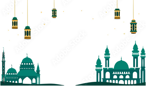 vector illustration of a mosque in istanbul