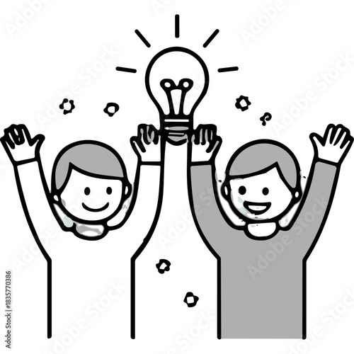 Joyful Parent Holding Child Up In The Air With Both Arms Raised In Celebration Against A Dark Sky With Subtle Stars