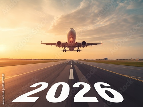 Transitioning from 2025 to 2026 with 2025, progress, blue, 2026, year, anticipation, digital