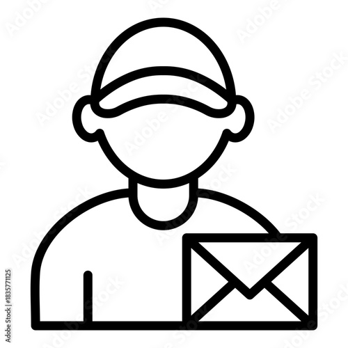 Postman Outline Icon