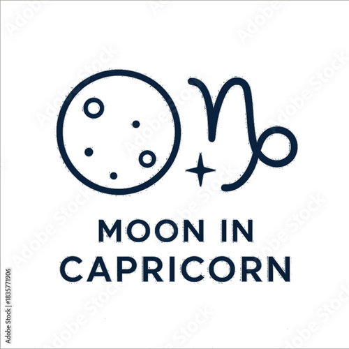 Moon in Capricorn — Minimal Zodiac Symbolism