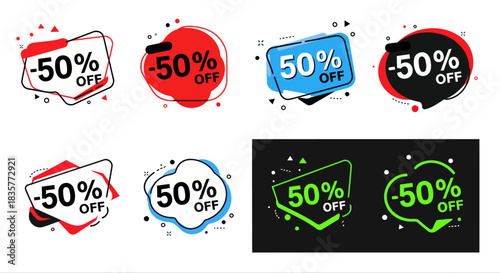 Sale Offers: Dynamic discount labels showcase the irresistible allure of substantial savings, perfect for capturing attention and boosting sales