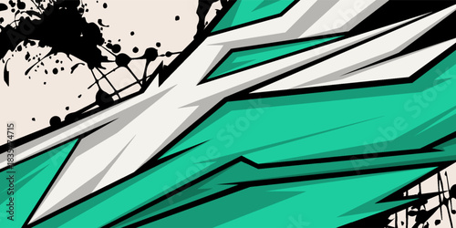 Full-color side body graphic stickers. Abstract racing design concept. Car sticker wrap designs for motorcycles, boats, trucks, cars, ships, and more.