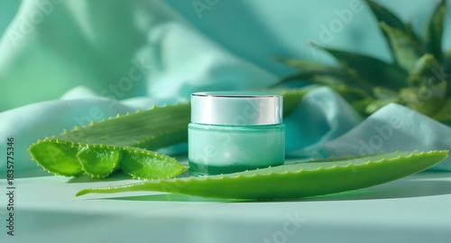 Aloe vera cream product presentation