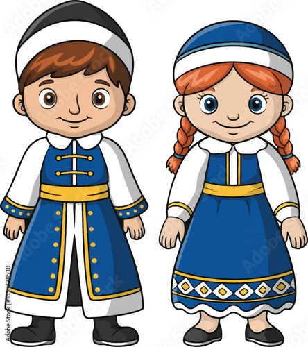 boy and girl in winter clothes