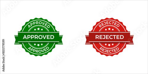 Approved rubber stamp vector design isolated on transparent background featuring grunge texture, vintage round badge style, and official authorization label graphic.