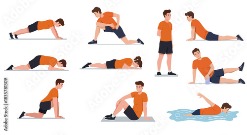Comprehensive vector illustration showcasing a set of human joints and bones, ideal for educational materials, medical presentations, and anatomical studies with detailed accuracy.